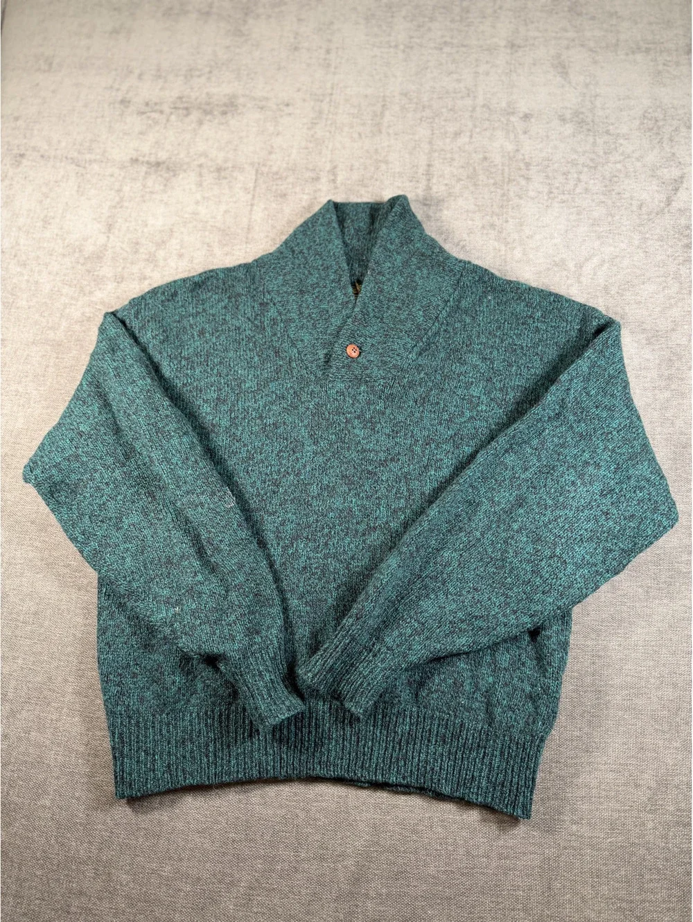 Eddie Bauer Vintage Shawl Collar Wool Sweater Size L